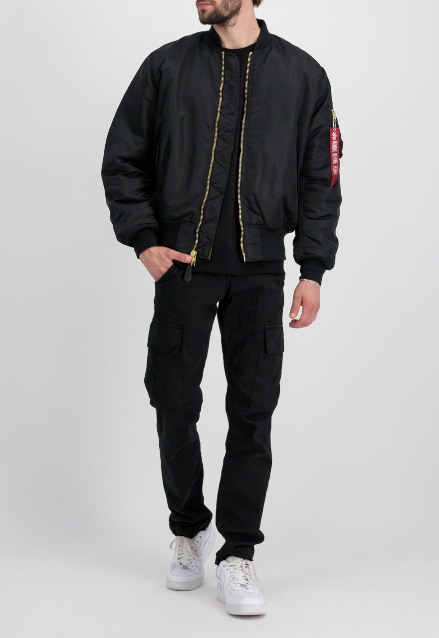 Alpha Industries MA-1 TT Reversible Bomber Jacket Black - Soulsideshop