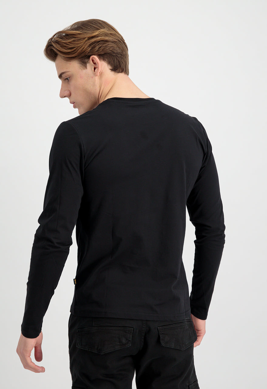 Alpha Industries Basic Longsleeve Black - Soulsideshop
