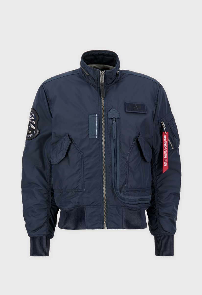 Alpha Industries Engine Bomber & Fliegerjacke Blue