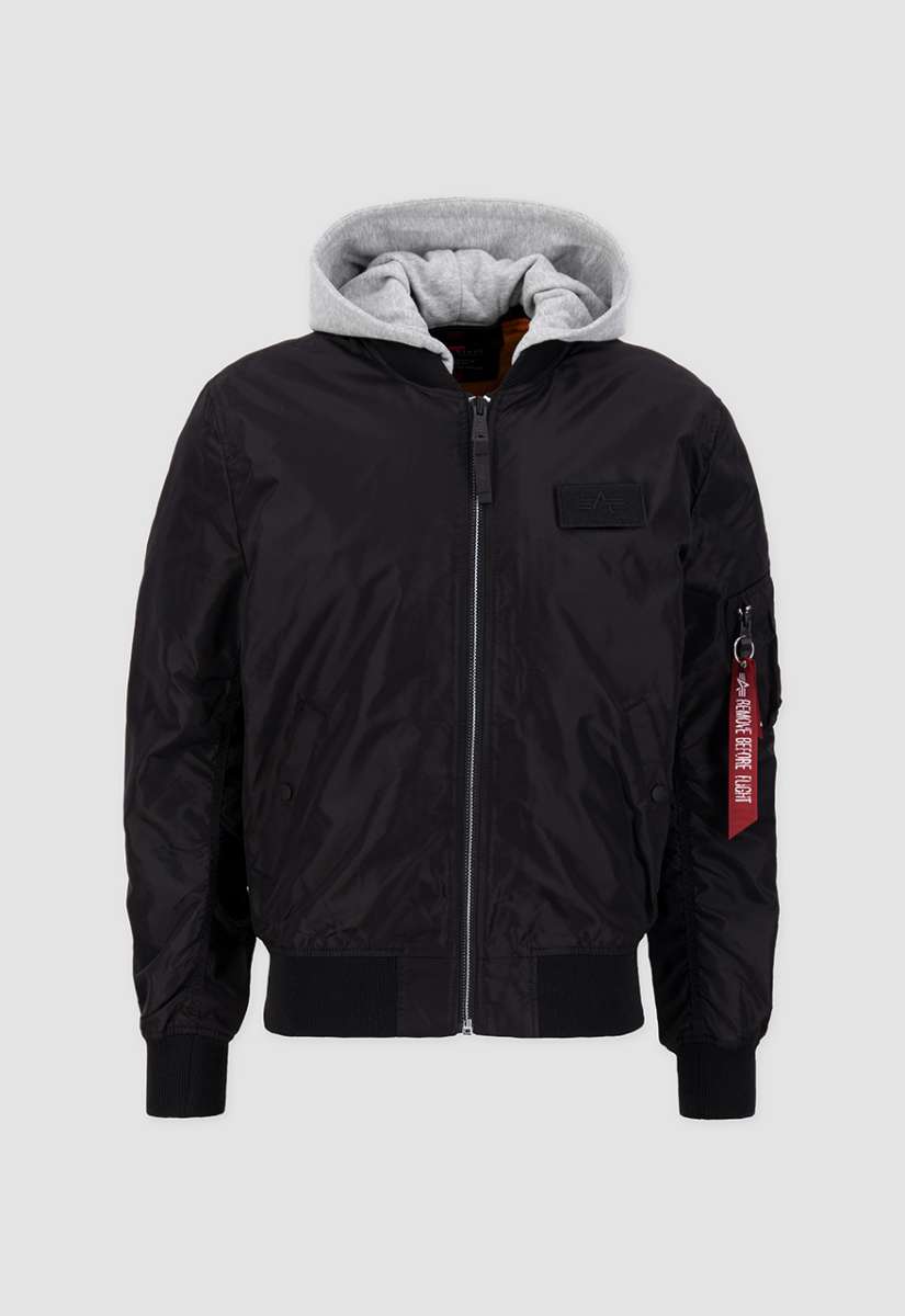 Alpha Industries MA-1 TT Hood BP Fliegerjacke Ref. Black