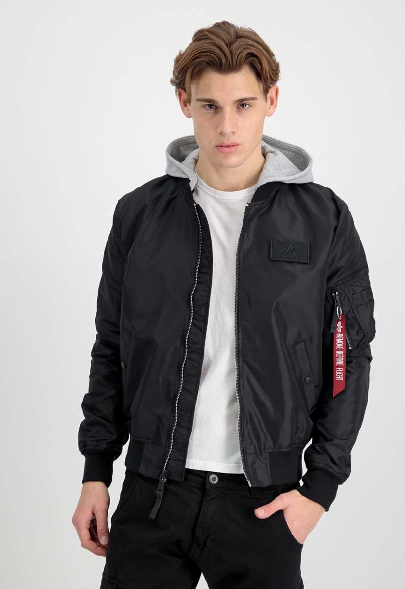 Alpha Industries MA-1 TT Hood BP Fliegerjacke Ref. Black