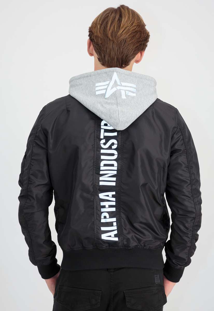 Alpha Industries MA-1 TT Hood BP Fliegerjacke Ref. Black