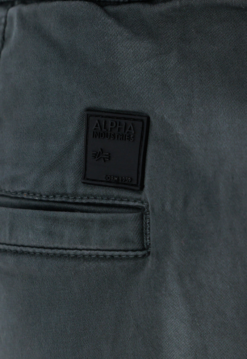 Alpha Industries Cotton Twill Jogger Shorts Vintage Grey
