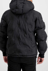 Alpha Industries Hooded Logo Pufferjacke Black