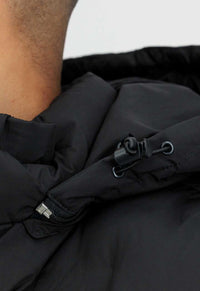 Alpha Industries Hooded Logo Pufferjacke Black