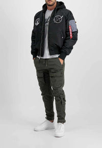 Alpha Industries MA-1 VF Hood Dark Side Bomberjacke Black