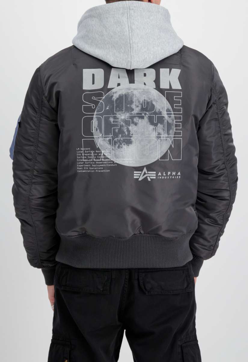 Alpha Industries MA-1 VF Hood Dark Side Bomberjacke Grey