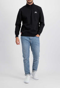 Alpha Industries Half Zip Sweater Black - Soulsideshop