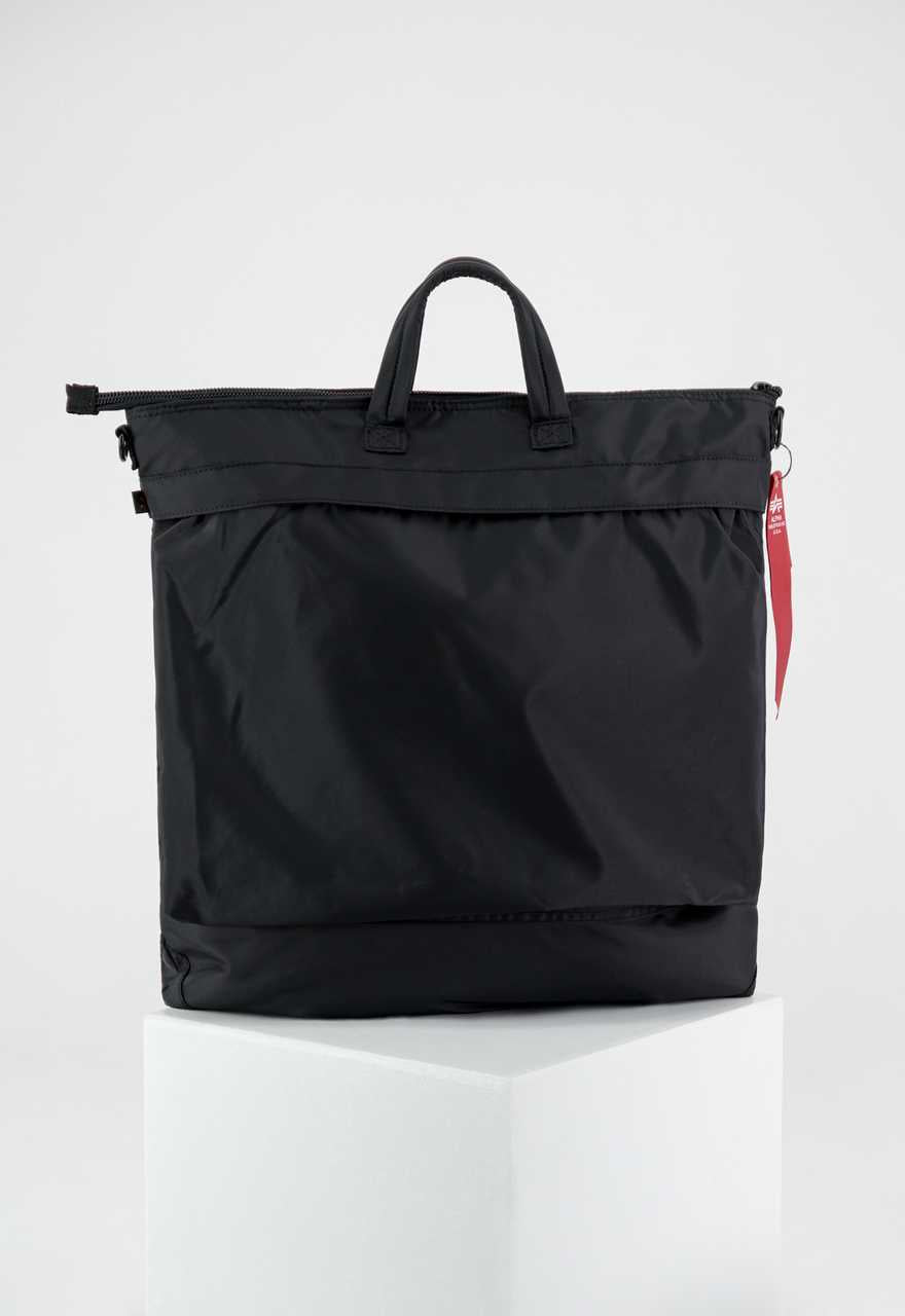 Alpha Industries Label Helmet Bag Black - Soulsideshop