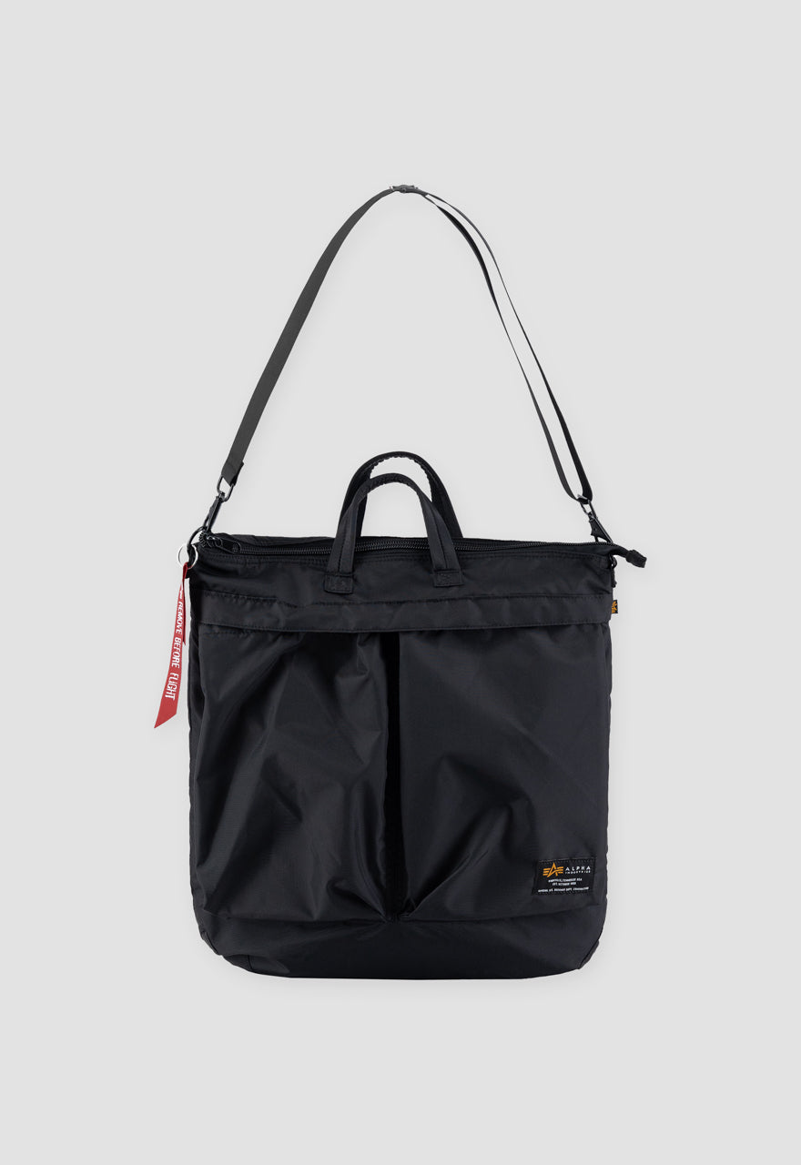 Alpha Industries Label Helmet Bag Black - Soulsideshop