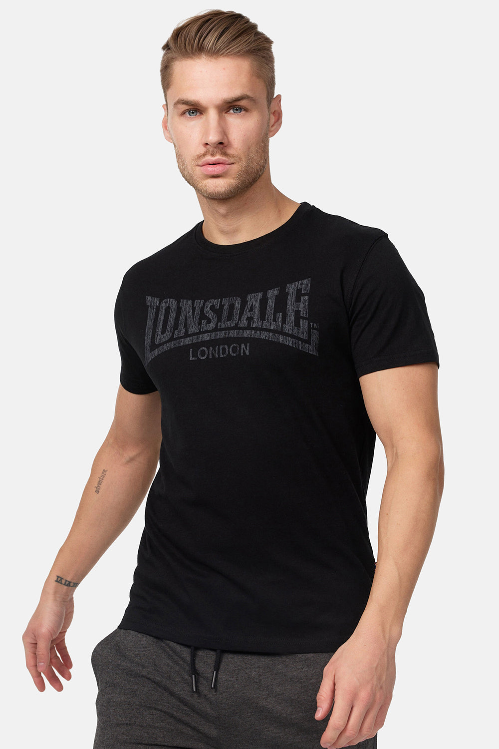 Lonsdale Logo Kai T-Shirt Black