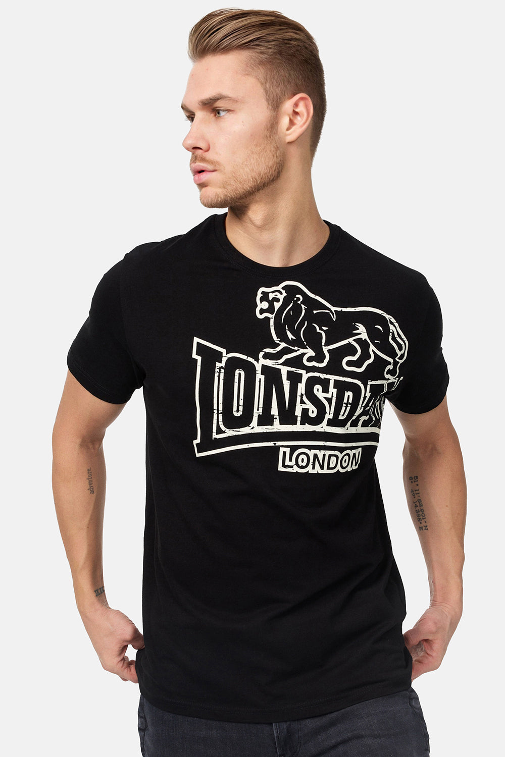Lonsdale Langsett T-Shirt Black