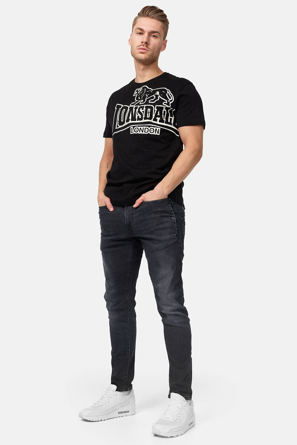 Lonsdale Langsett T-Shirt Black