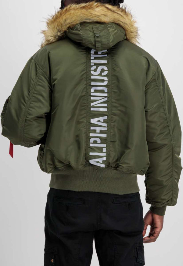 Alpha Industries 45P Hooded Custom Bomberjacke Dark Green