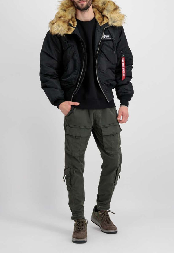 Alpha Industries 45P Hooded Custom Bomberjacke Reflective Black