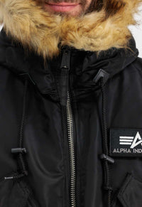 Alpha Industries 45P Hooded Custom Bomberjacke Reflective Black