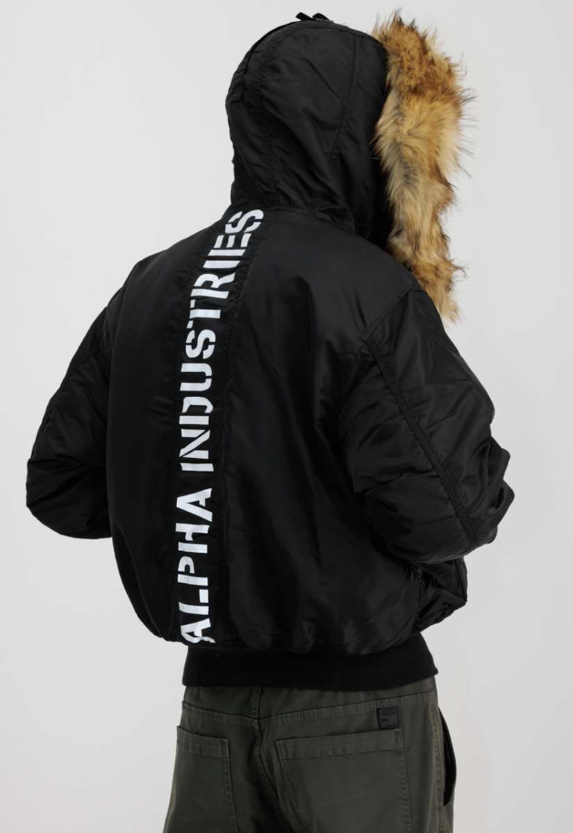 Alpha Industries 45P Hooded Custom Bomberjacke Reflective Black