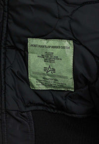 Alpha Industries 45P Hooded Custom Bomberjacke Reflective Black