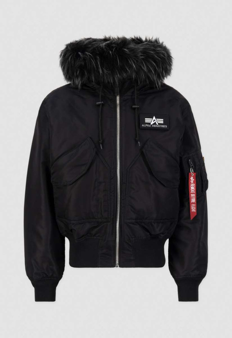 Alpha Industries 45P Hooded Custom Bomberjacke Black