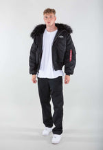 Alpha Industries 45P Hooded Custom Bomberjacke Black