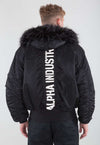 Alpha Industries 45P Hooded Custom Bomberjacke Black