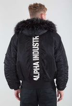 Alpha Industries 45P Hooded Custom Bomberjacke Black