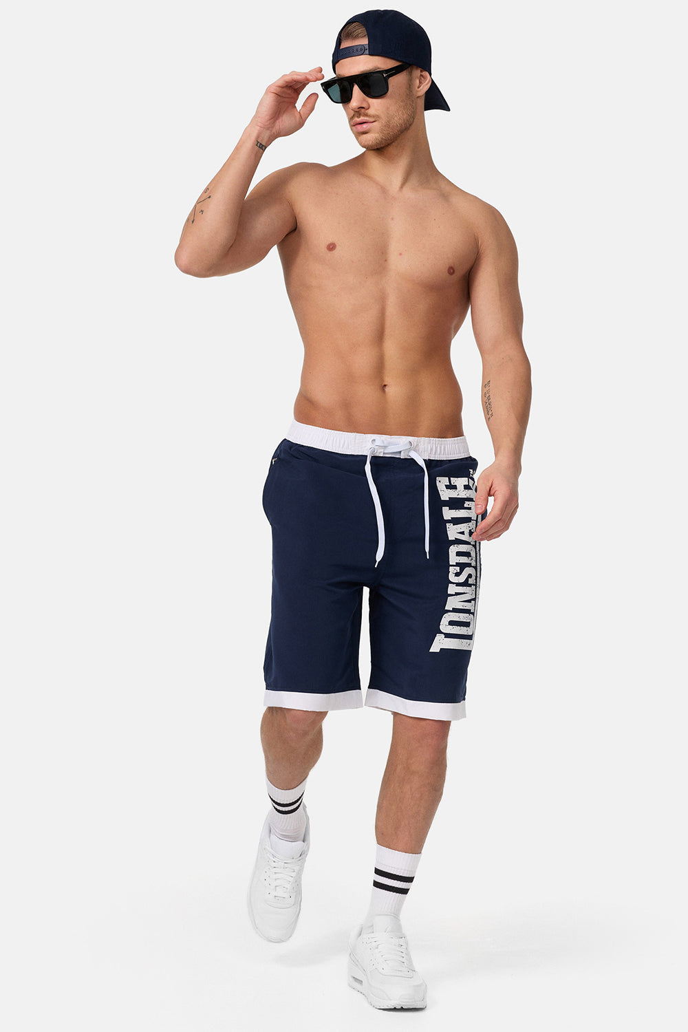 Lonsdale Badehose Clennell Blue White