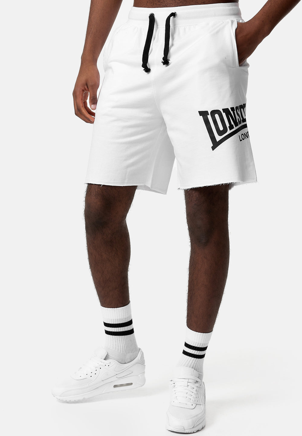 Lonsdale Polbathic Shorts White Black