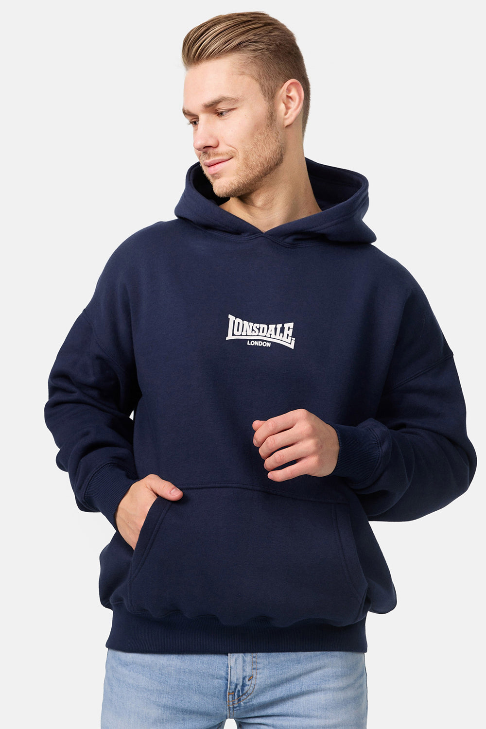 Lonsdale Achow Hoodie Dark Navy