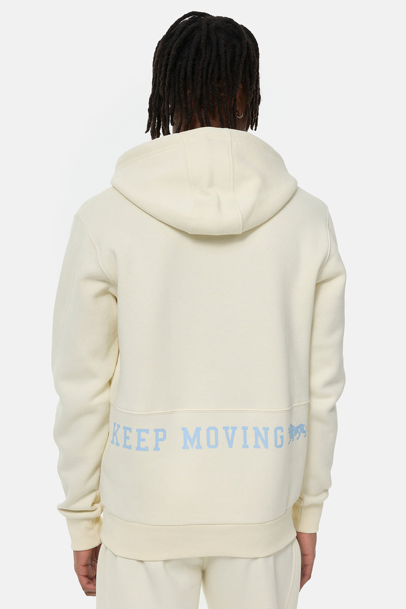 Lonsdale Belmaduthy Hoodie Beige Blue