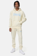 Lonsdale Belmaduthy Hoodie Beige Blue