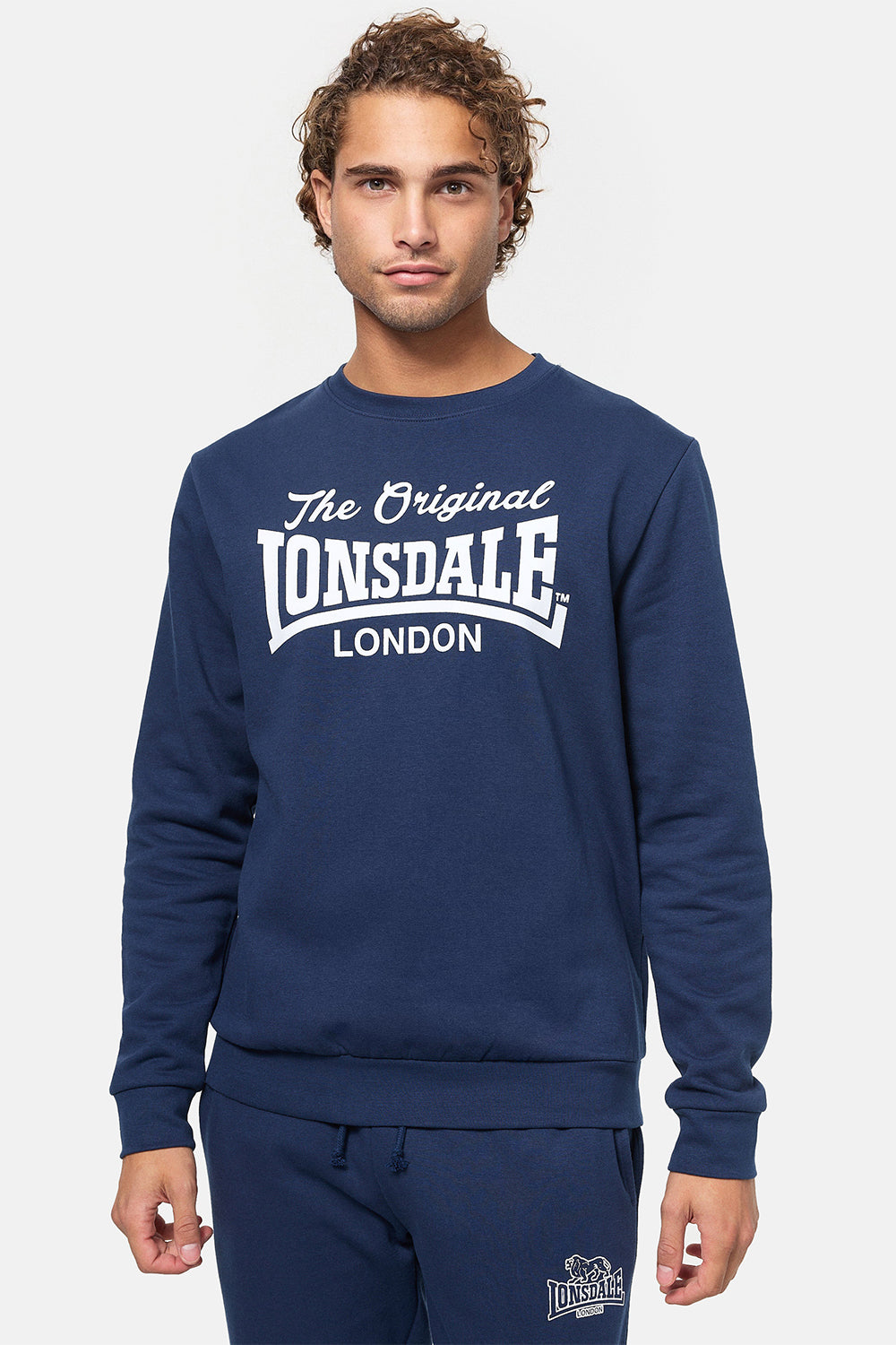 Lonsdale Burghead Hoodie Navy White