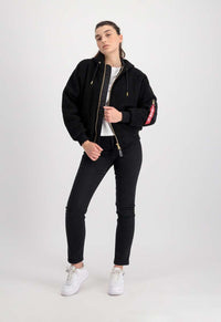 Alpha Industries MA-1 OS Hooded Teddy Frauen Bomberjacke Black