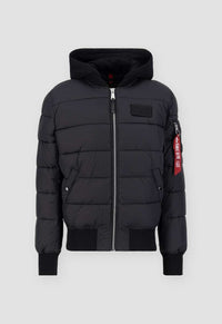 Alpha Industries MA-1 ZH Back Print Puffer Jacke Black