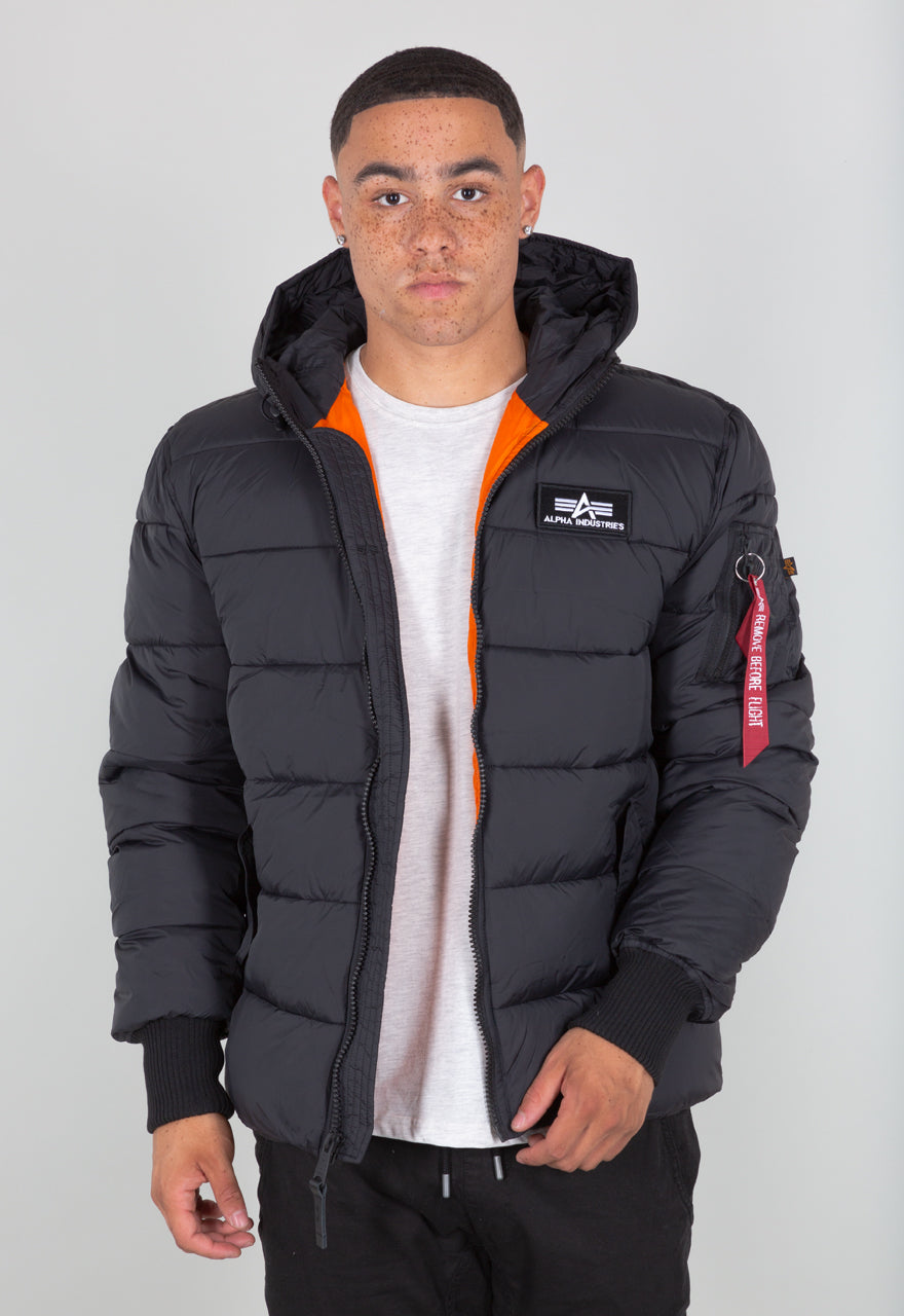 Alpha Industries Hooded Pufferjacke Alpha FD Black