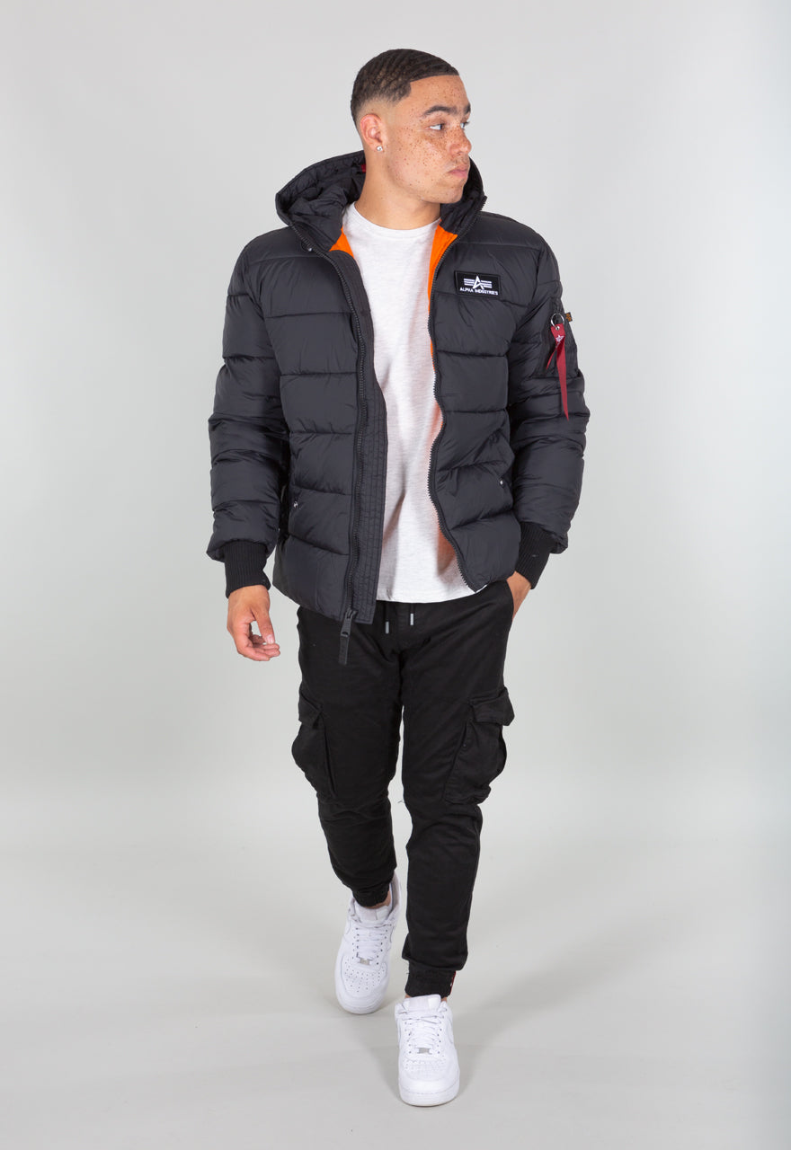 Alpha Industries Hooded Pufferjacke Alpha FD Black