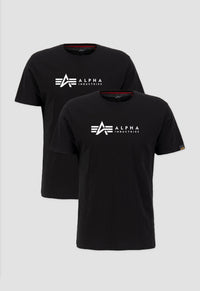 Alpha Industries Label T 2Pack T-Shirt Black