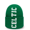 New Era Celtic FC Vertical Wordmark Cuff Beanie Green