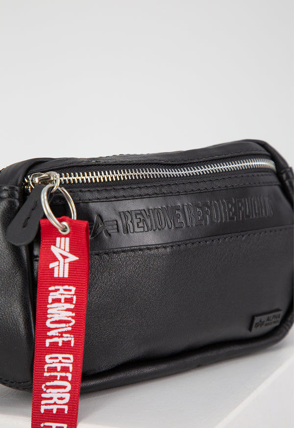 Alpha Industries RBF Leather Waistbag Black