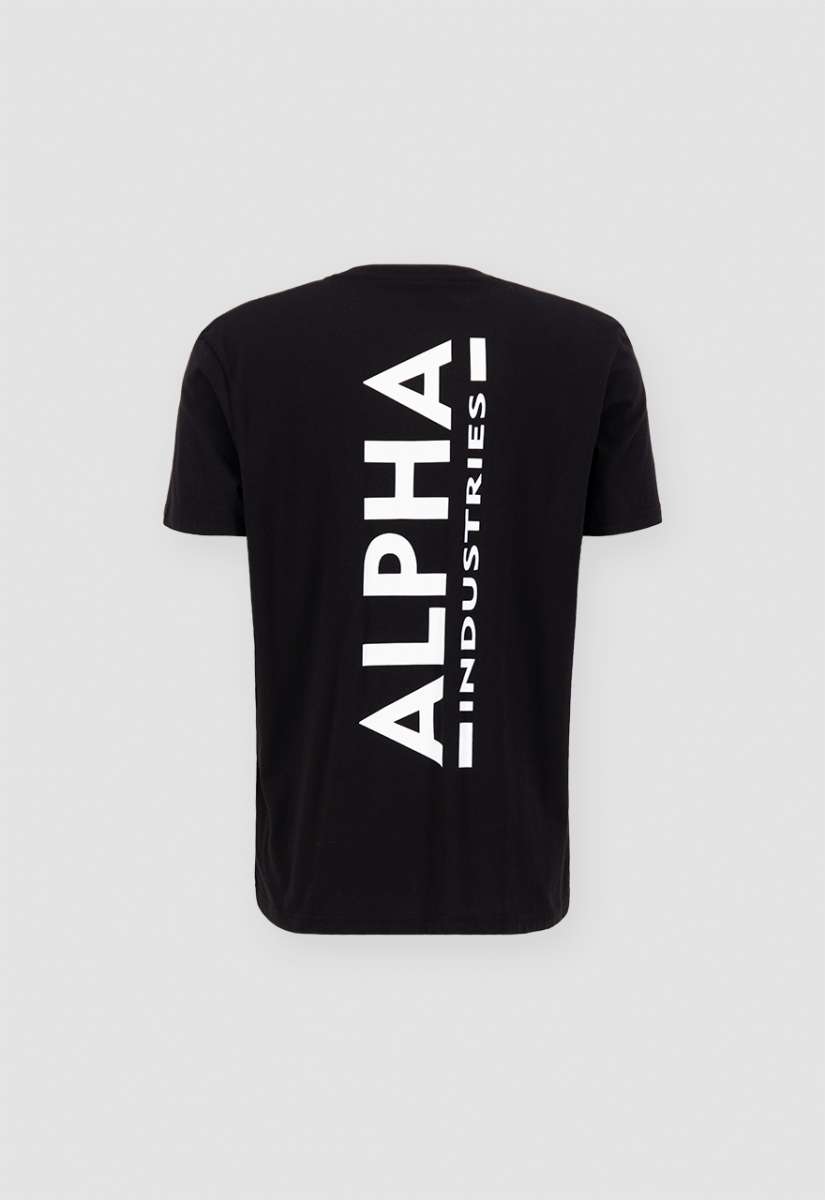 Alpha Industries Backprint T-Shirt Jet Stream Black