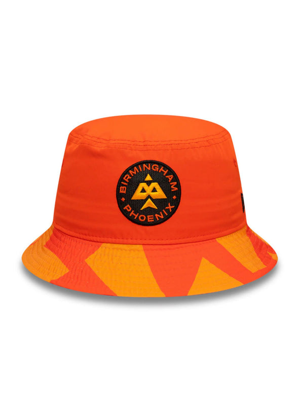 New Era AOP Bucket Hat Birmingham Pheonix Orange