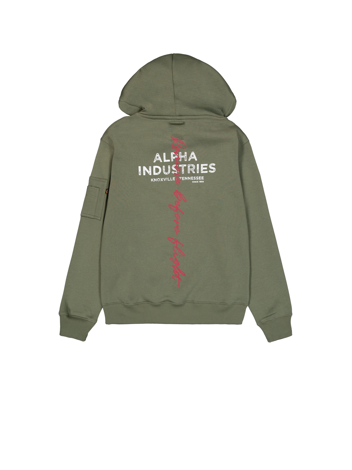 Alpha Industries Signature BP Hoodie Sage Green - Soulsideshop