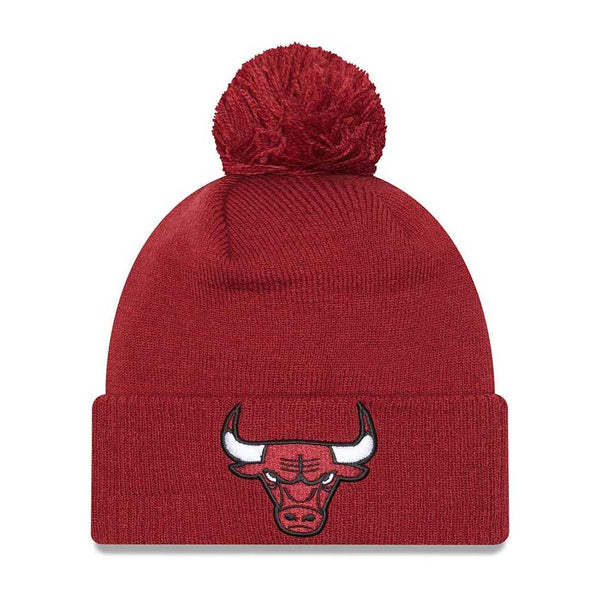 New Era NBA Chicago Bulls Pom Knit Beanie Red