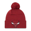 New Era NBA Chicago Bulls Pom Knit Beanie Red