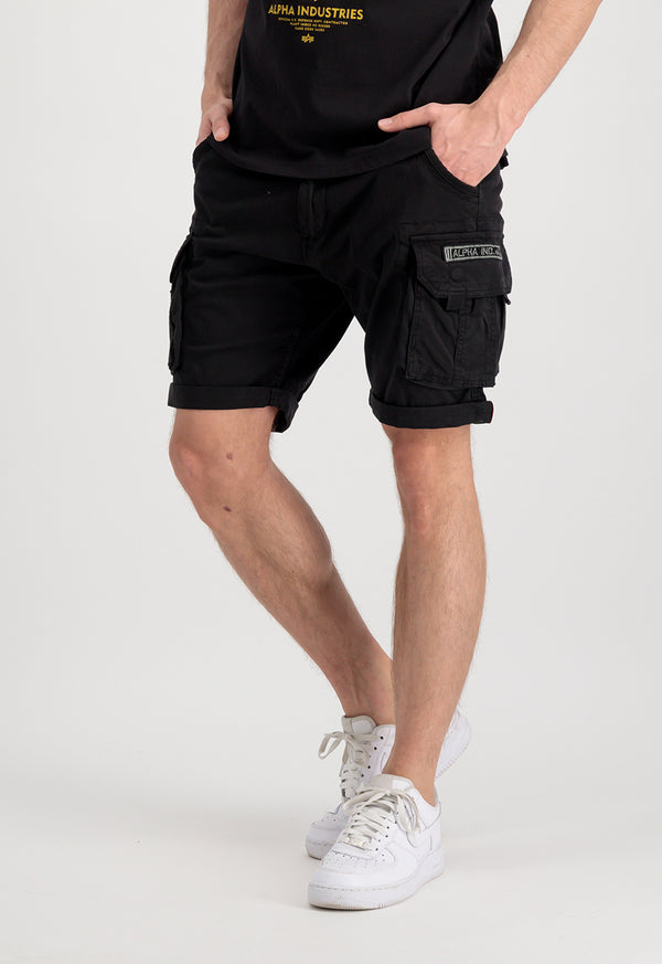 Alpha Industries Crew Cargo Shorts Black - Soulsideshop