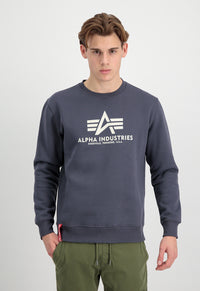 Alpha Industries Basic Sweater Grey Black - Soulsideshop