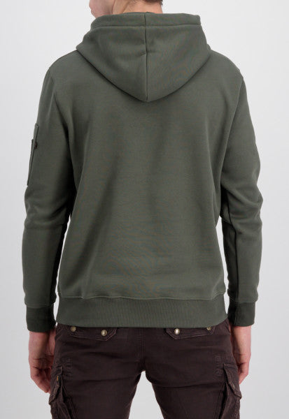 Alpha Industries Basic Hoodie Rubber Dark Olive - Soulsideshop