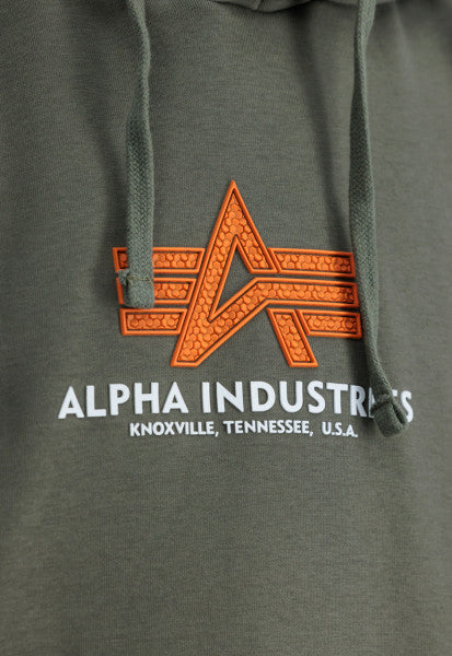 Alpha Industries Basic Hoodie Rubber Dark Olive - Soulsideshop