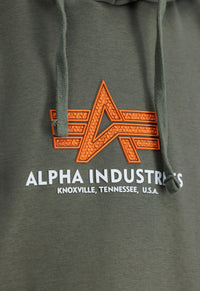 Alpha Industries Basic Hoodie Rubber Dark Olive - Soulsideshop