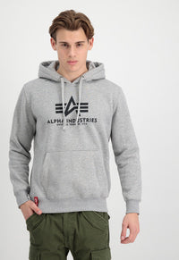 Alpha Industries Basic Hoodie Heather Grey - Soulsideshop